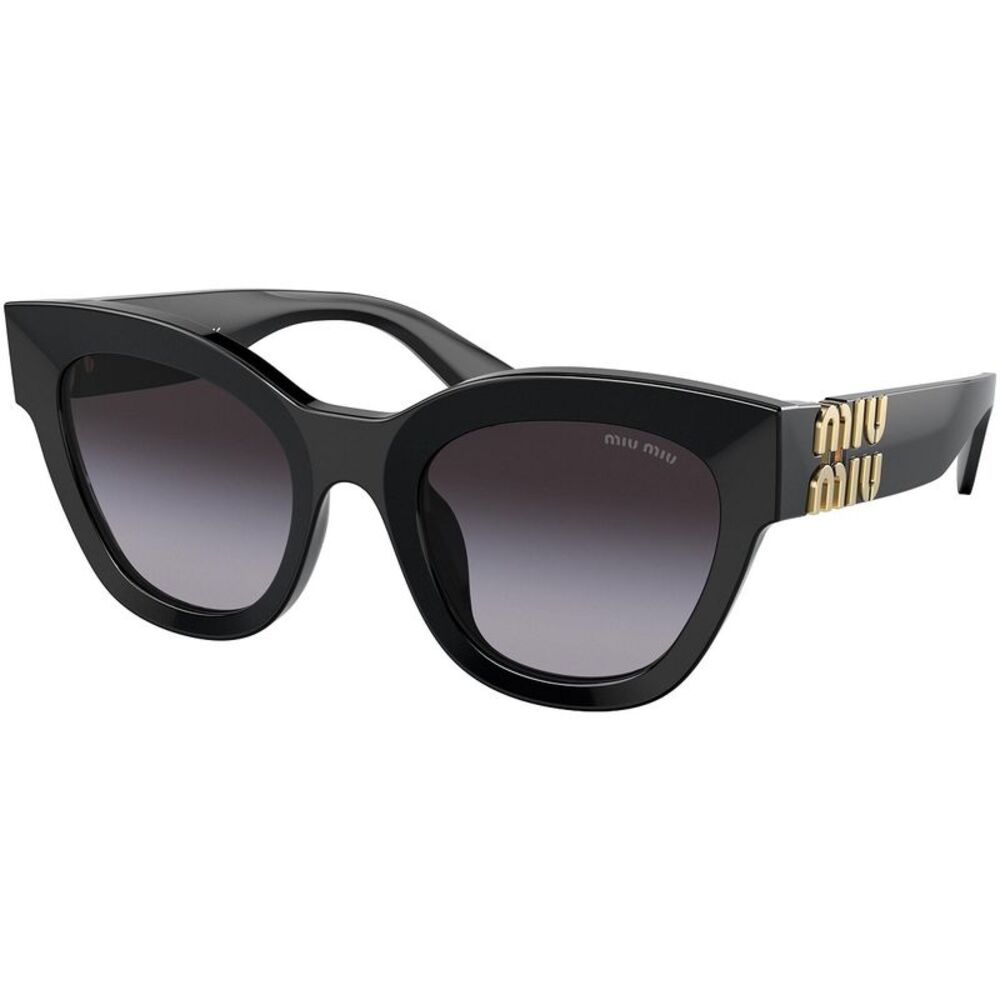 Miu Miu Sunglasses Cat Eye Full Rim, Black Frame and Grey Gradient Lens